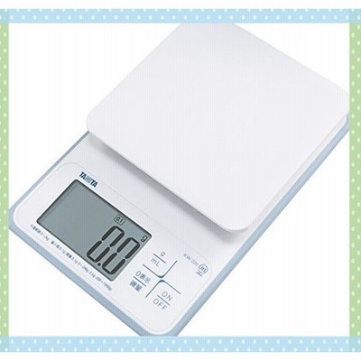 タニタ クッキングスケール キッチン はかり 料理 防水 デジタル 2kg 0.1g単位 KW-220 WH 洗えるキッチンスケール