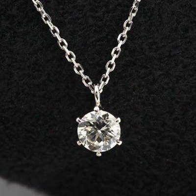 ダイヤモンド ネックレス プラチナ 一粒 0.2ct 鑑定書付 0.206ct D