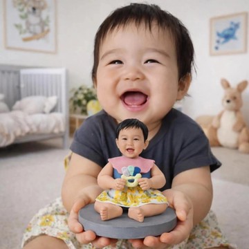 照片客製化寶寶公仔 訂製小孩人像模型 嬰兒出生紀念訂製模型