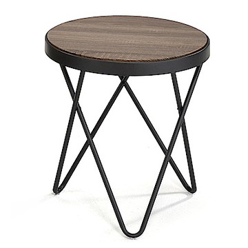 aaronation - 時尚工業風木紋茶几桌42*42*46