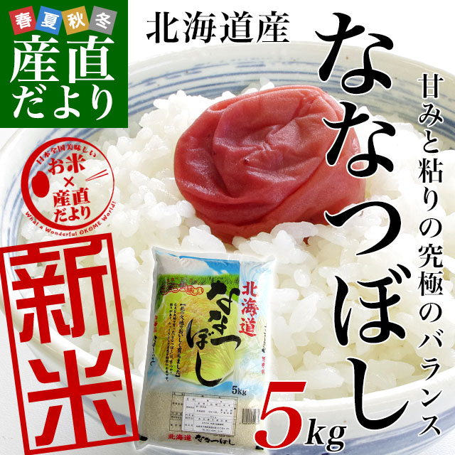 令和5年産 北海道産 ＜新米＞ ななつぼし 5キロ 送料無料 お米 北海道米