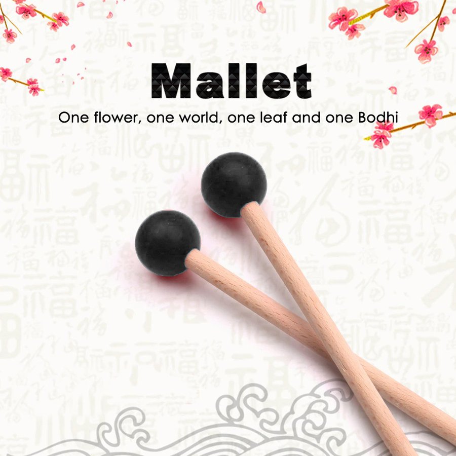 先端ゴム製 マレット mallet チャイム 木琴 音叉 などに最適