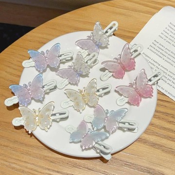 韓版髮夾🍷夢幻蝴蝶造型髮夾少女心髮夾邊夾可愛小清新碎髮夾  森系頭繩 甜美髮夾 大髮夾 鯊魚夾 金屬夾 韓妞夾 法式髮