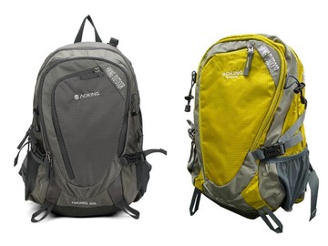 ~雪黛屋~AOKING 後背包大容量25L護脊電腦胸扣防盜拉鍊附防水雨罩尼龍布SOB80