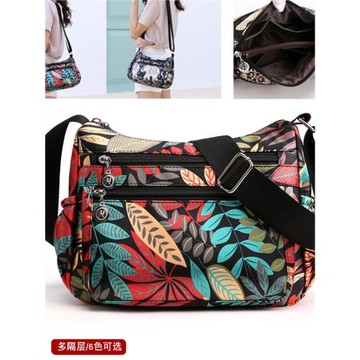 休閑女包斜挎包女新款尼龍包女士單肩包輕便媽媽布包多層牛津背包