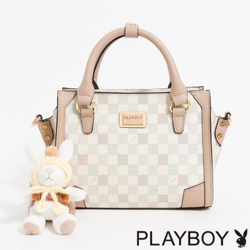 PLAYBOY - 手提包附長背帶  Wool & Whimsy系列 - 卡其色