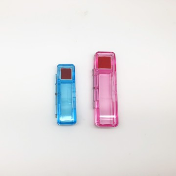 新易 彩色水晶印章盒（多款多色）5分-紅