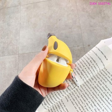 耳機殼保護套.可愛香蕉Airpodspro保護套蘋果airpods1/2/3代無線藍牙耳機防摔殼