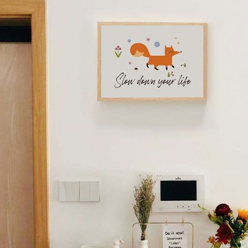 春日的小狐狸－漫步/臥房掛畫/兒童房/複製畫/民宿/北歐/空間