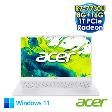 ACER Aspire Lite 15 AL15-42P-R43M 白 15.6吋效能筆電 (FHD IPS/AMD R7-7730U/8G+16G DDR4/1T PCIE
