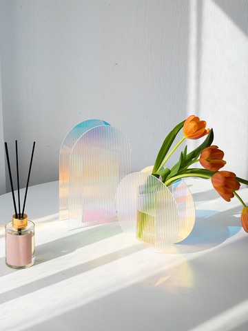 南十字星 北歐亞克力創意花瓶花器簡約插花玄關客廳藝術裝飾擺件