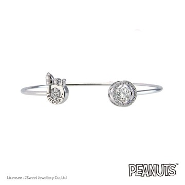 【信榮珠寶銀樓】925純銀史努比手環-鋯石美鑽HSV-24