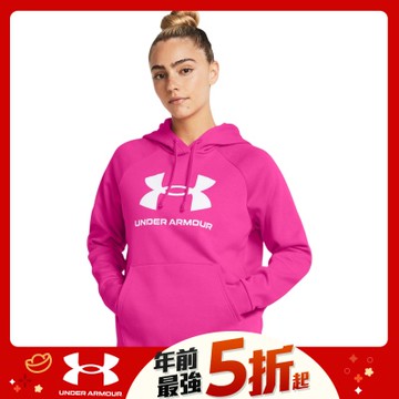 【UNDER ARMOUR】女 Rival Fleece Big Logo 長袖帽T_1379501-652