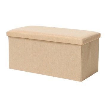 樂嫚妮 110L折疊收納箱 穿鞋椅凳-2入組 換季衣物儲物凳-收納凳76X38-米X2