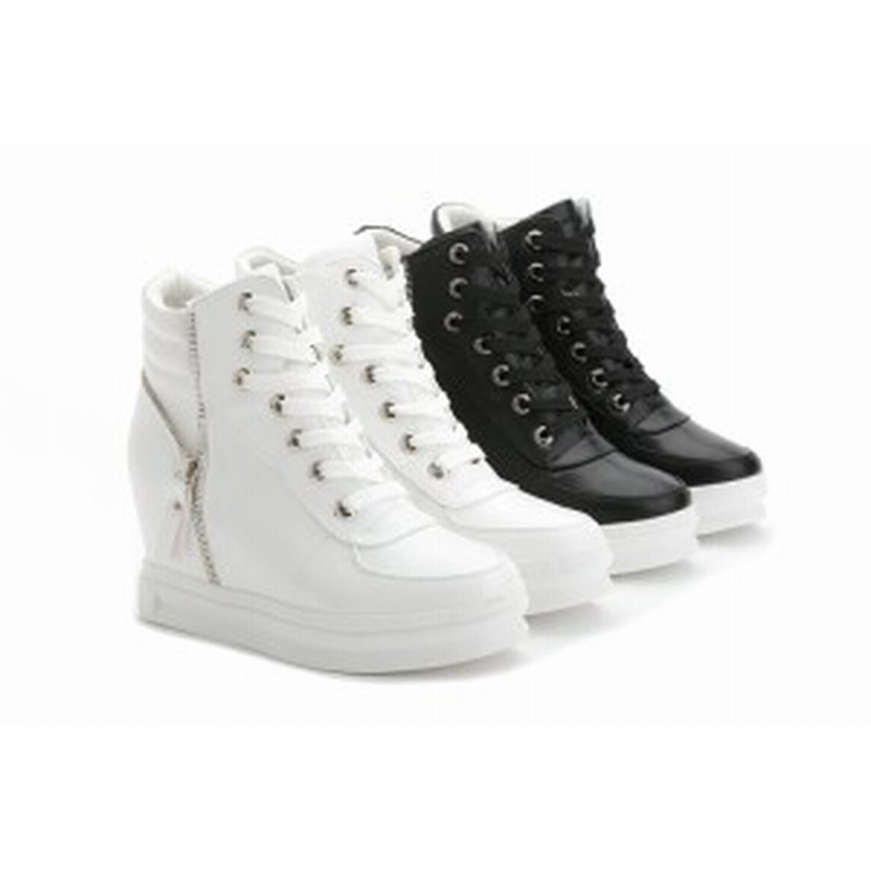 上品質厚底インヒールスニーカー 美脚スニーカー レディースハイカットスニーカー カジュアルシューズ713 通販 Lineポイント最大get Lineショッピング