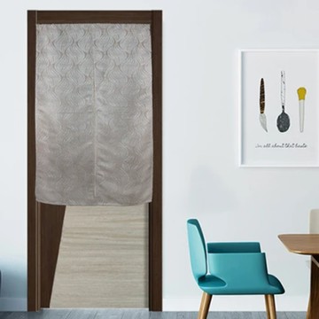 J&N 柔曲緹花門簾  穿桿式  134-150cm  150 x 90cm  卡其色