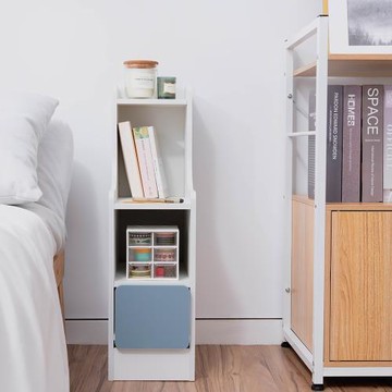 【樂嫚妮】簡約迷你1格1抽床頭櫃收納櫃