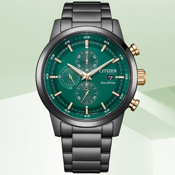 CITIZEN星辰 Chronograph系列 光動能計時腕錶 43mm/CA0746-85X