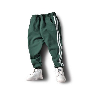 童裝2023秋裝新款男童運動褲吳京長褲純棉中大童兒童褲子衛褲中國