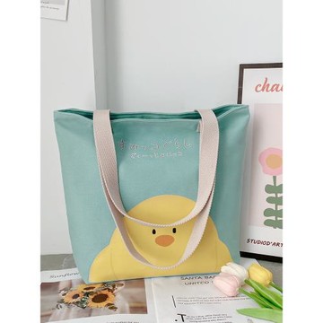 高中學生手提袋拎書袋女初中生補習袋上班通勤帆布包大容量文件包