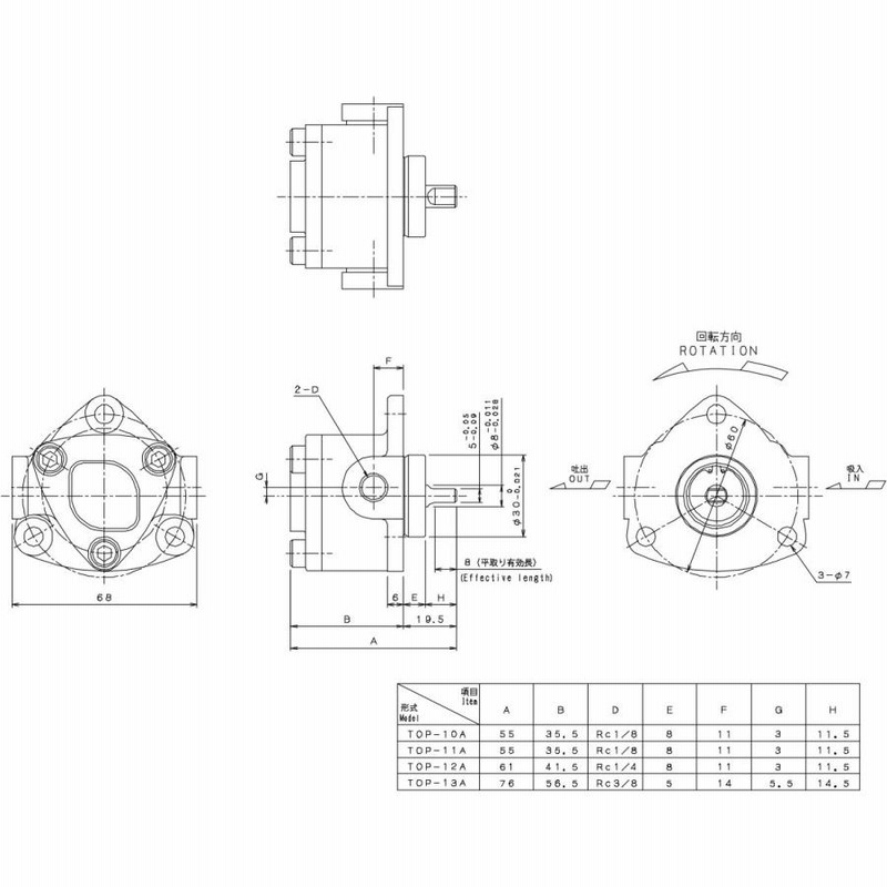 Amazon | 水中サンプポンプ 11A 12A 13A 小さい流れのトロコイド