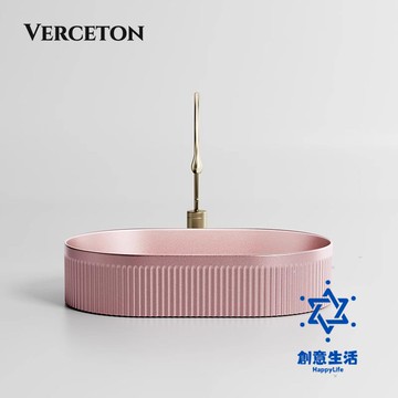 免運 洗臉盆 金屬冰莓粉彩色藝術臺上盆 陶瓷一體洗手盆單盆網紅設計師款洗臉盆 可開發票 全館六折 工廠直銷 新品特價 cysh122201