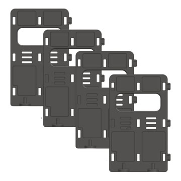 YAMOUZINE BROS 摩托車外送箱磁吸隔板 4個  黑色  200 x 120 x 5mm