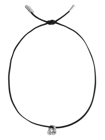 Otiumberg - Cord Knot pendant necklace - unisex - Sterling Silver/Fabric - One Size