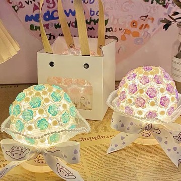 玫瑰小夜燈 玫瑰燈 diy 手作 材料包 生日禮物 FH0038