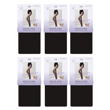 ONEDER 旺達棉品 GK-819 顯瘦假透美臀褲 6雙  黑色  M~XL