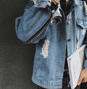 JP.美日韓】歐洲 破壞 slp 質感 拉鍊 破壞 牛仔 外套 丹寧 深色 淺色 牛仔 復古 古拙 男裝 免運費