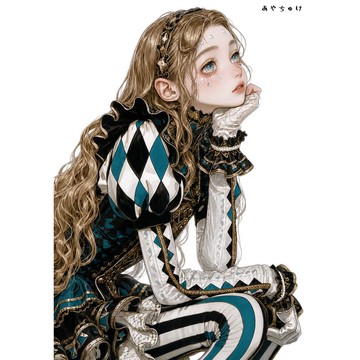 【6 月新品】07-135-0028 人物貼紙 馬戲團風格