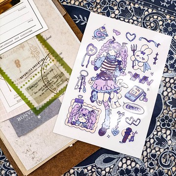 BT079-01嗶嗶畫畫-A6乾式轉印貼紙01/轉印貼紙Transfer Stickers