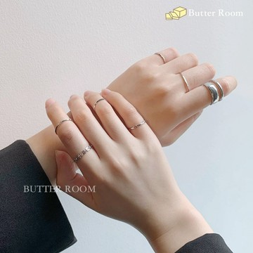 Butter Room 🧈 寬版雙層戒指七件組 （金/銀） 台灣出貨免運 尾戒 細戒