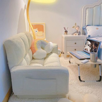 雙人沙發/三人沙發 沙發床 家居 客製化懶人沙發雙人榻榻米座椅出租屋小沙發臥室女網紅單人靠背椅摺疊床