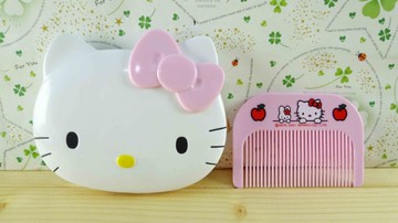 【震撼精品百貨】Hello Kitty 凱蒂貓-KITTY鏡梳組-粉頭