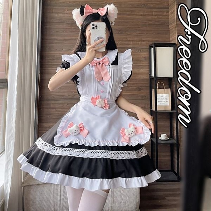 超格安価格 メイド服 コスプレ ワンピ セクシー ロリータ ゴスロリ メイド ミニ 仮装 S