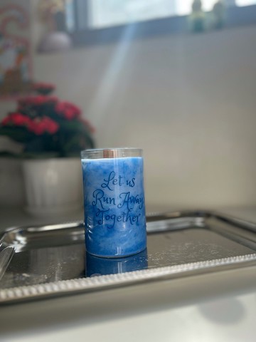 【客製化禮物】Let us Run Away Together 暈染香薰蠟燭杯