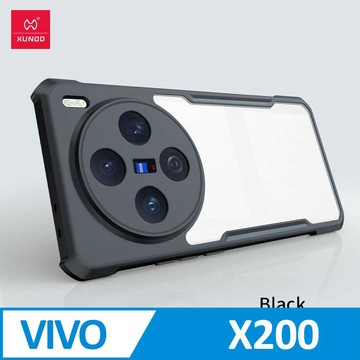 XUNDD vivo X200 防摔保護軟殼 炫酷黑
