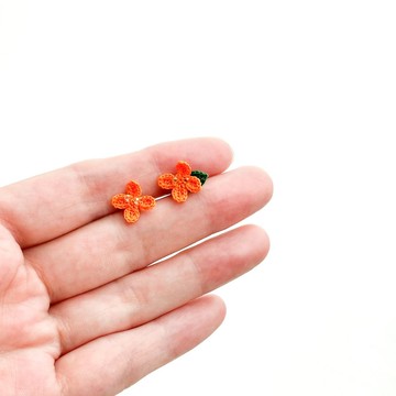一朵金木犀 一朵系列 秋色耳環 耳釘
