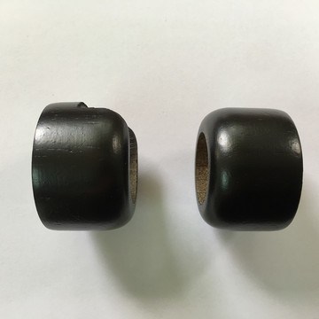 特力屋 實木窗簾桿壁架黑色 2入