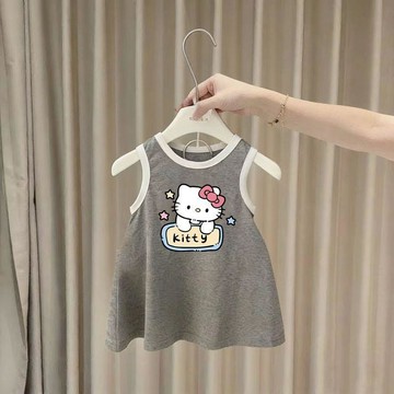 ✨全網最低價☜桃園出貨✨夏季2026新款女童洋氣兒童可愛無袖連衣裙卡通寶寶超萌背心裙子