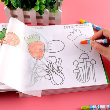 甄選熱銷好物🔥超厚塗鴉繪畵本 幼兒園2-6嵗寶寶入門塗色畵 懞紙小手學畵卡通動物 塗色本 填色本 繪畫本 畫畫本