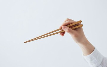 竹筷 白竹 拭漆 22.5cm