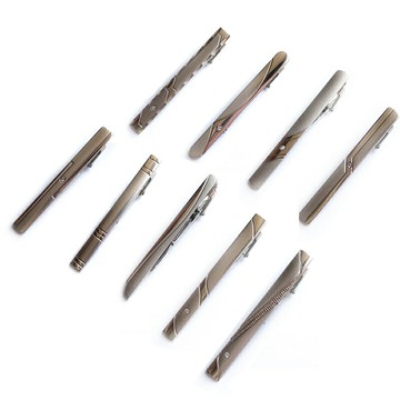 銀白色領帶夾商務正裝晚宴呔夾 鐵合金簡約商務韓版扣針結婚百搭