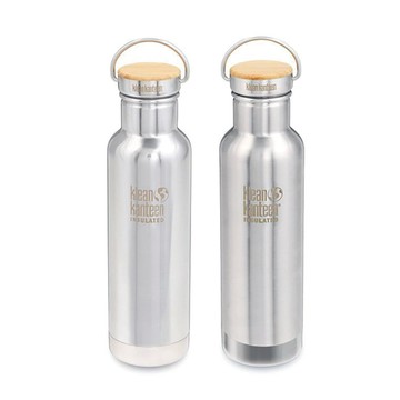 Klean Kanteen｜竹片鋼蓋窄口保冷瓶-592ml