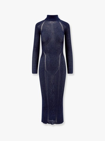 Knitted ribbed long dress - SELF PORTRAIT - gender_Woman