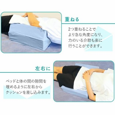 ナチュラルフィット枕 Rich 体位変換クッション2つ 体位変換クッション 4点セット 床ずれ防止 三角まくら リハビリ