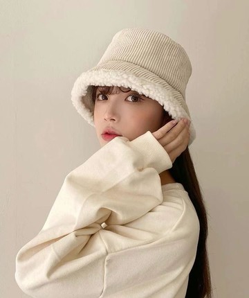 Chemistry_Girls - 韓國 HT136 細直絨內側邊 羊羔毛 漁夫帽 (六色)