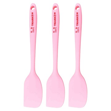 TRIARROW 三箭牌 耐熱矽膠小刮刀 一體成型  粉色  3支